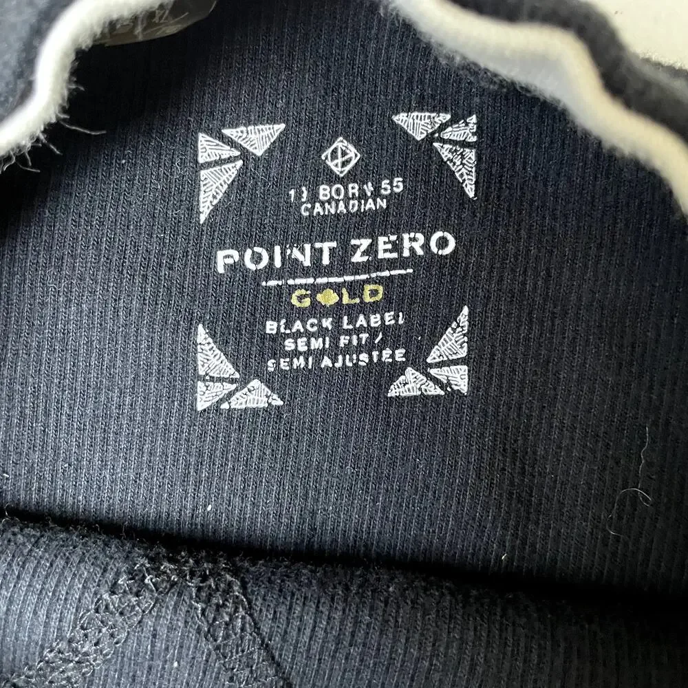 Point‎ Zero Y2K Long Sleeve Pullover T-Shirt Size XL Black Crew Neck 100% Cotton - Picture 3 of 9